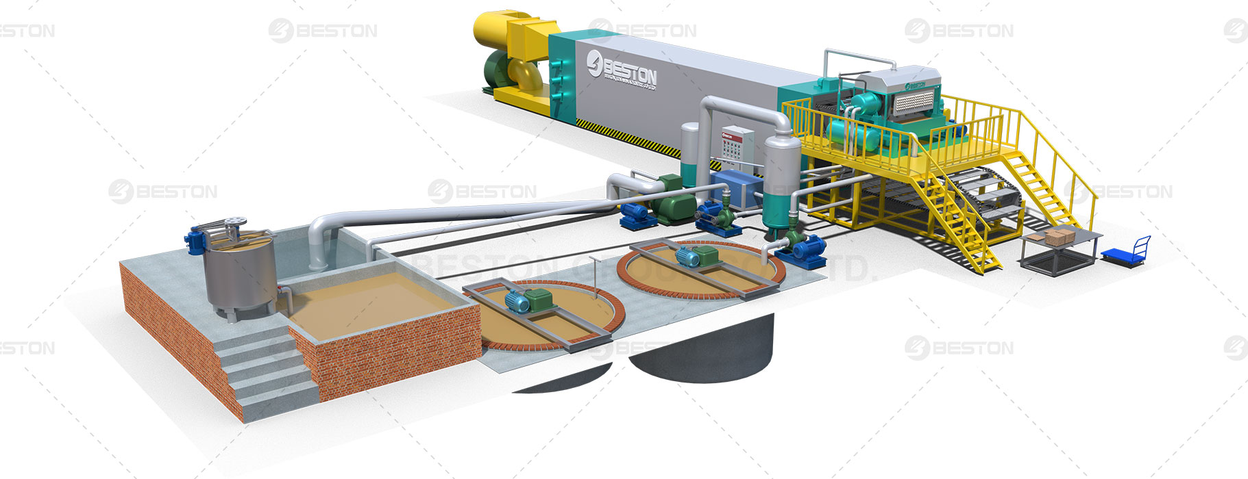 Tridimensión de Máquina de moldeadora de pulpa