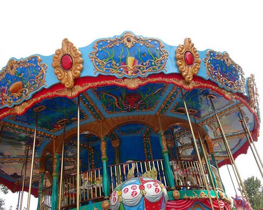 double decker carousel amusement ride
