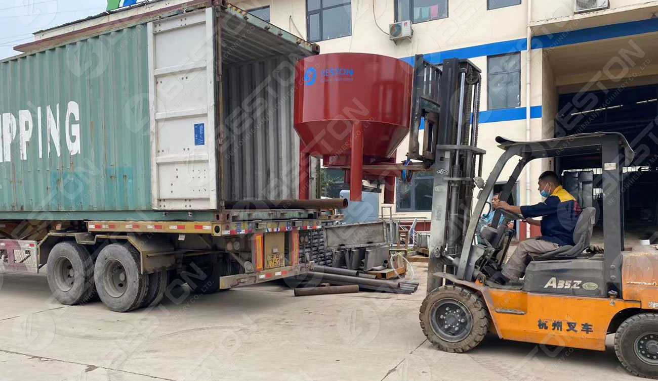 BTF1-3 Beston Egg Crate Making Machine Shipped to Peru