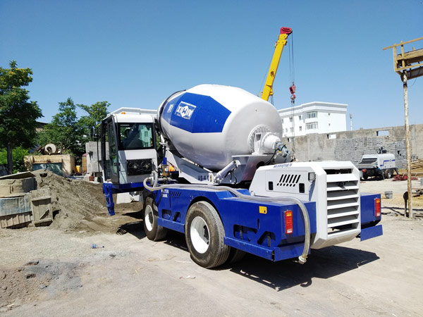 self loaded concrete mixer