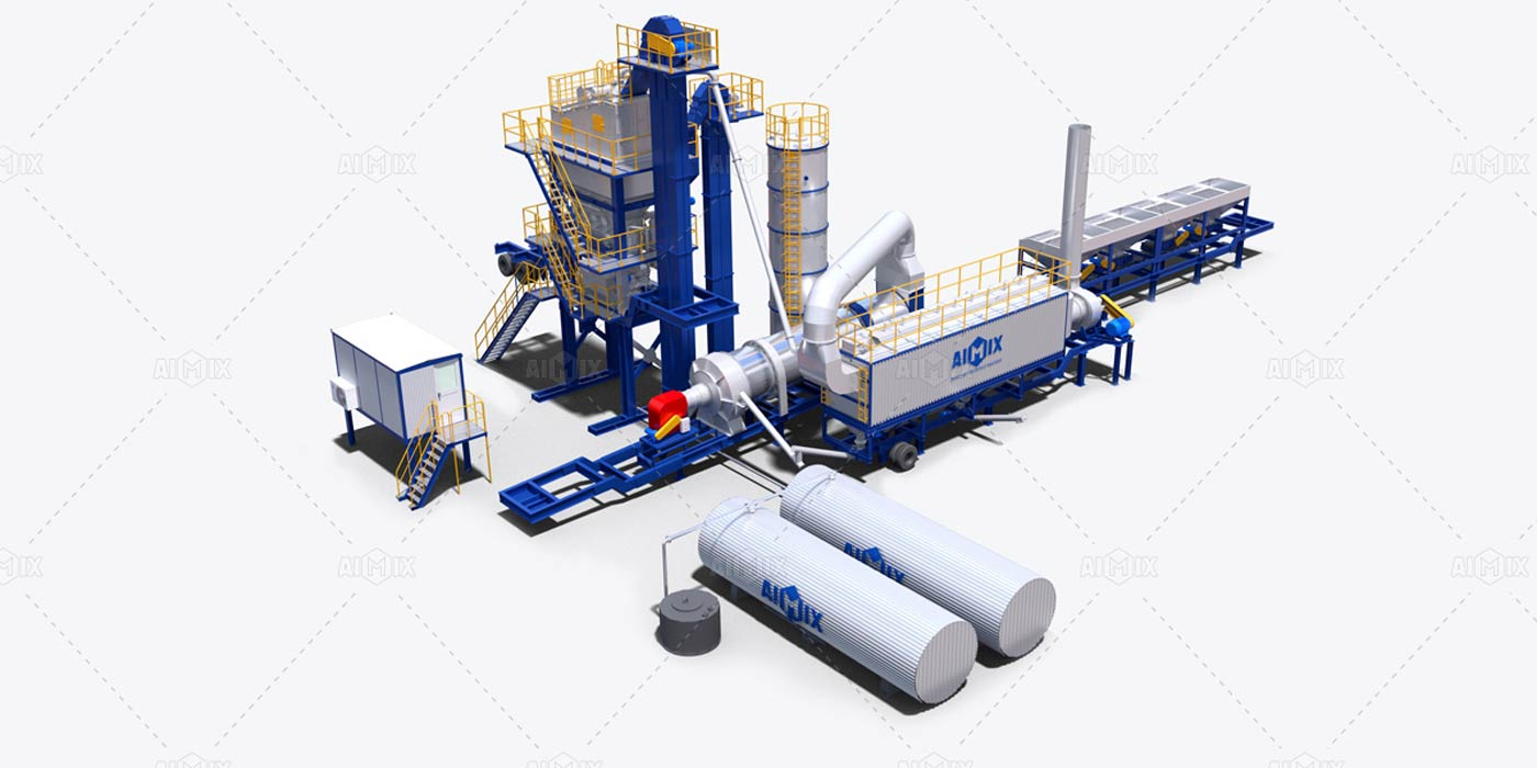 Mobile 120TPH asphalt mixer plant