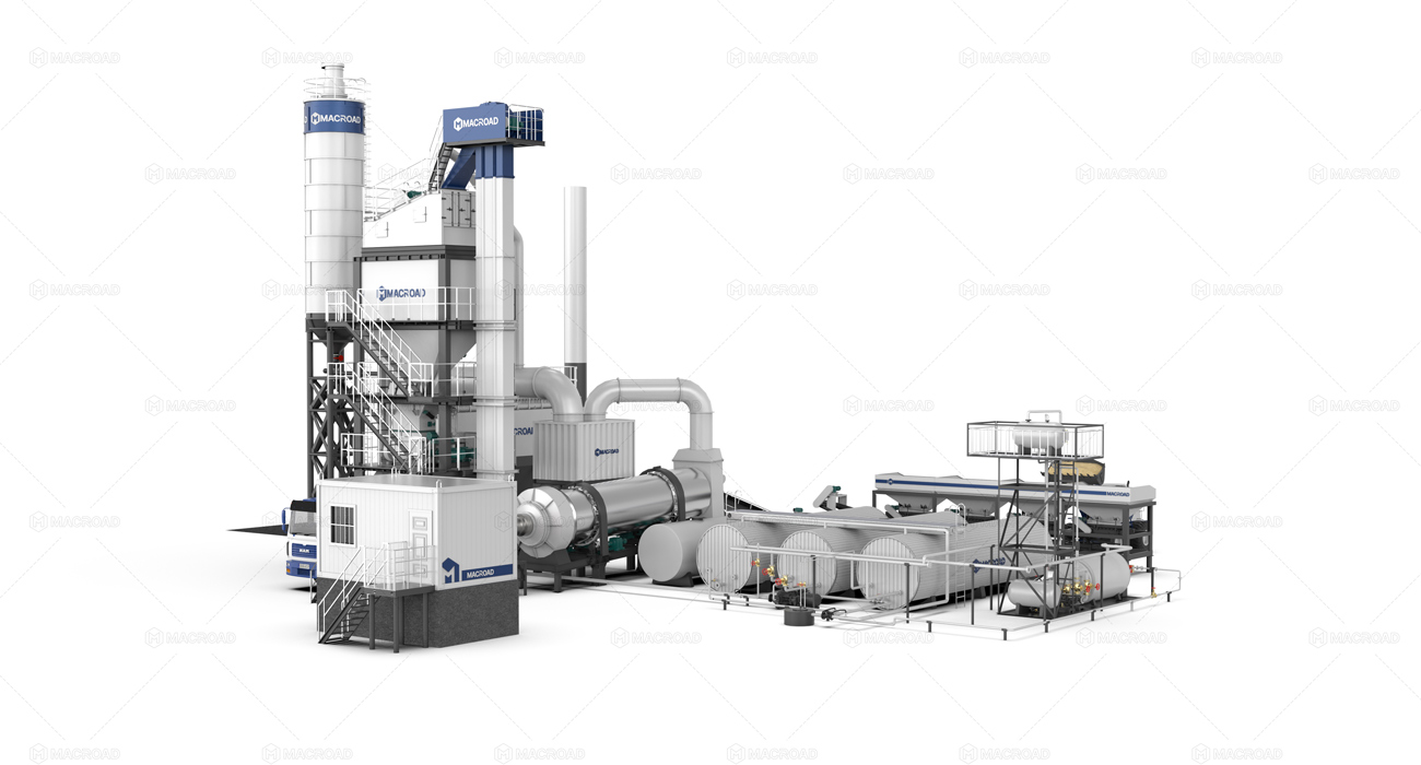 stationary asphalt batching mixer plant
