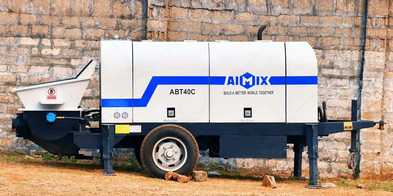 Diesel Powered Trailer Type Fixed Concrete Pump