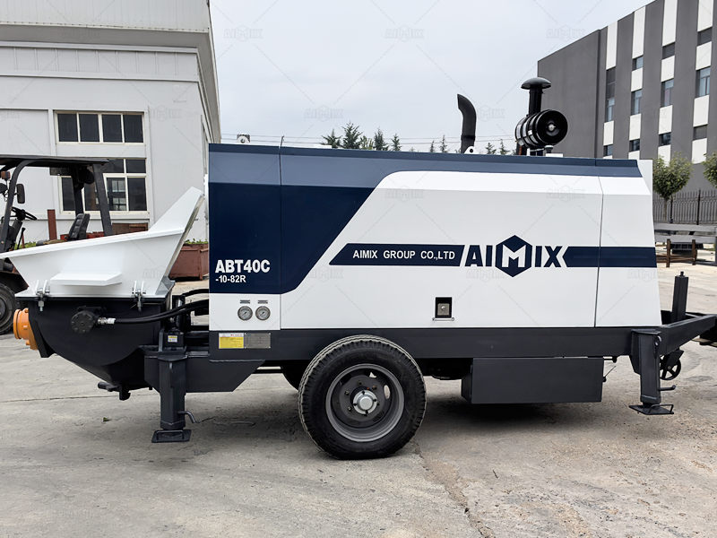 ABT40C diesel trailer type small portable concrete pump for sale
