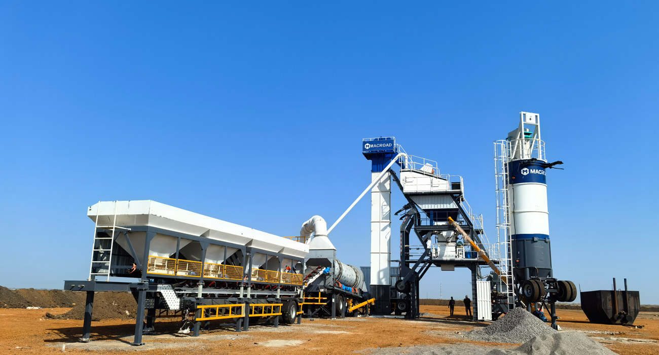 Mobile asphalt batching plant ALYQ100 100tph supporting road building in Sudan
